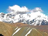 31 Chulu West, Chulu Central, And Chulu East From Trail Between Tilicho Base Camp Hotel and Tilicho Tal Lake 